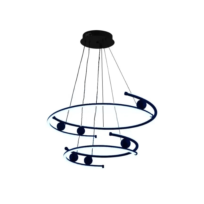LED Aptumšojama lustra ar auklu LED/80W/230V 3000-6500K + tālvadības pults
