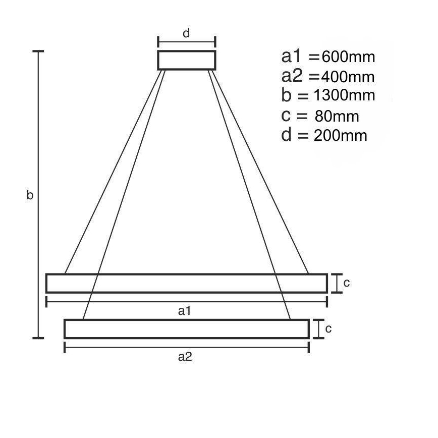 LED Aptumšojama lustra ar auklu LED/80W/230V 3000-6500K + tālvadības pults
