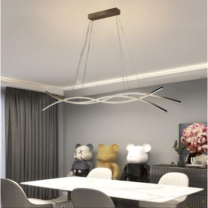 LED Aptumšojama lustra ar auklu LED/80W/230V 3000-6500K + tālvadības pults