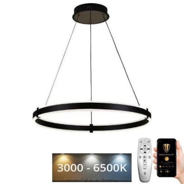 LED Aptumšojama lustra ar auklu LED/85W/230V 3000-6500K d. 60 cm + tālvadības pults