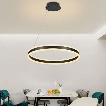 LED Aptumšojama lustra ar auklu LED/85W/230V 3000-6500K d. 60 cm + tālvadības pults