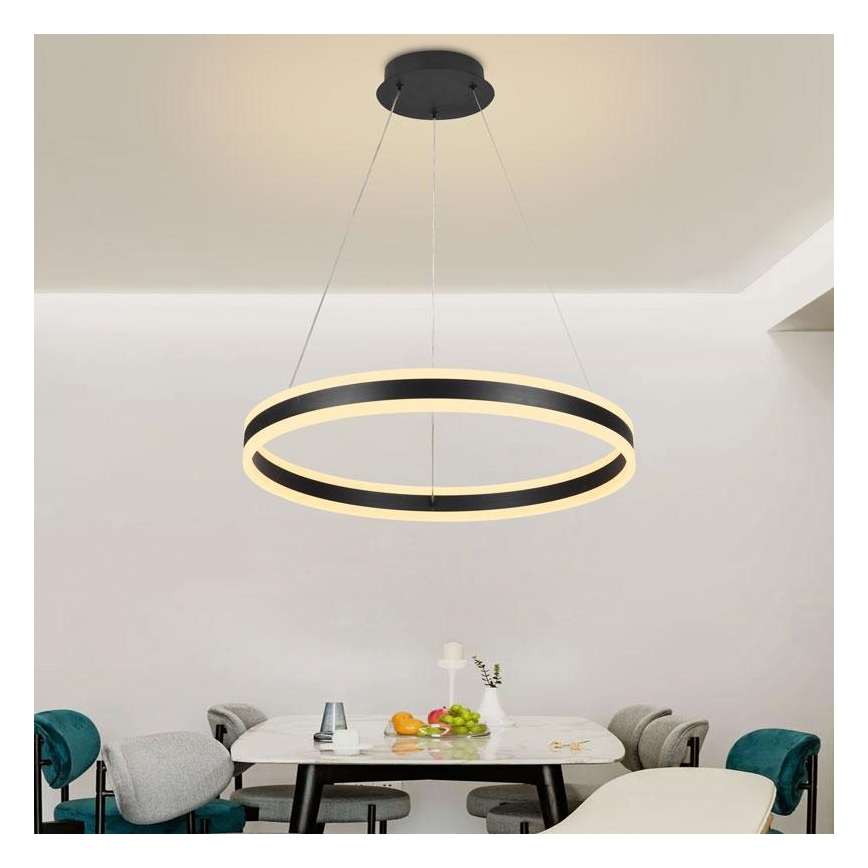 LED Aptumšojama lustra ar auklu LED/85W/230V 3000-6500K d. 60 cm + tālvadības pults