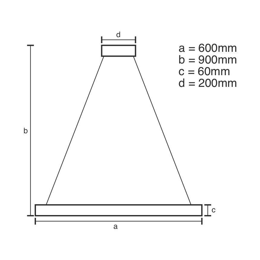LED Aptumšojama lustra ar auklu LED/85W/230V 3000-6500K d. 60 cm + tālvadības pults