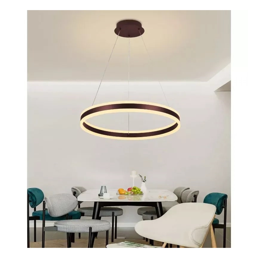 LED Aptumšojama lustra ar auklu LED/85W/230V 3000-6500K d. 60 cm + tālvadības pults