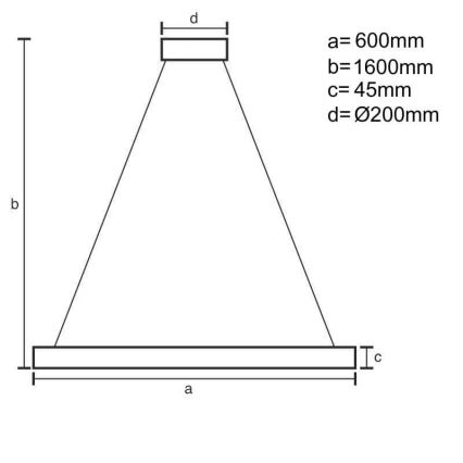LED Aptumšojama lustra ar auklu LED/85W/230V 3000-6500K d. 60 cm + tālvadības pults