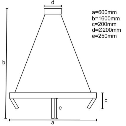 LED Aptumšojama lustra ar auklu LED/85W/230V 3000-6500K + tālvadības pults