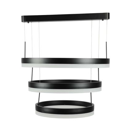 LED Aptumšojama lustra ar auklu LED/86W/230V 3000K melna