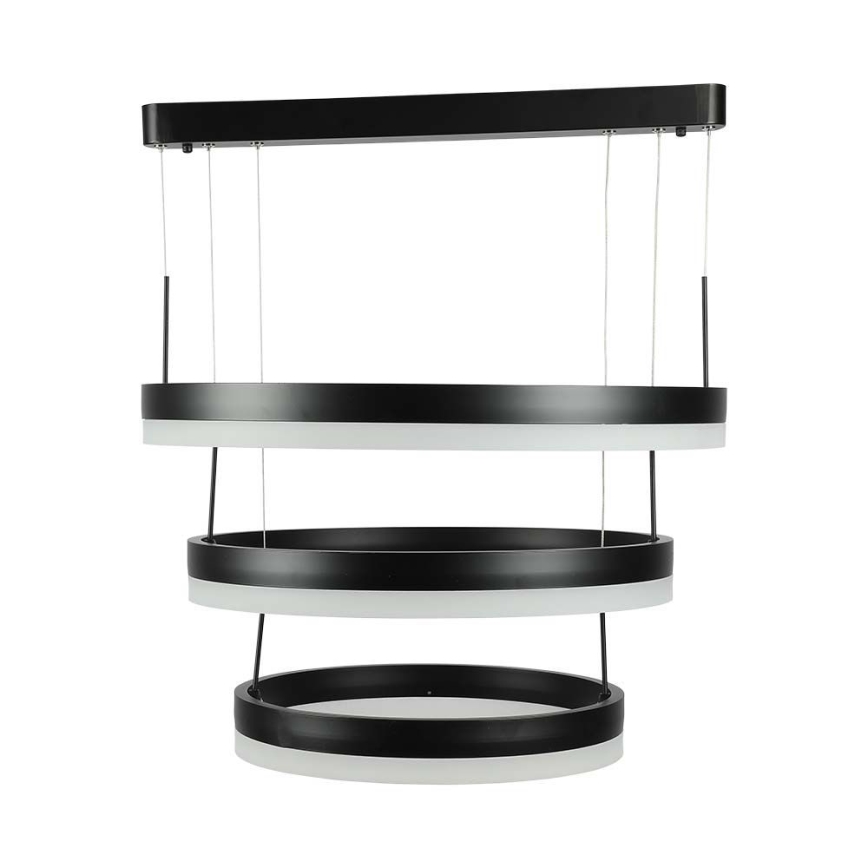 LED Aptumšojama lustra ar auklu LED/86W/230V 3000K melna