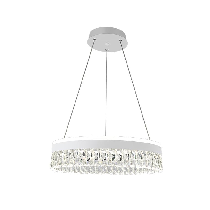 LED Aptumšojama kristāls lustra ar auklu LED/90W/230V 3000-6500K balta + tālvadības pults
