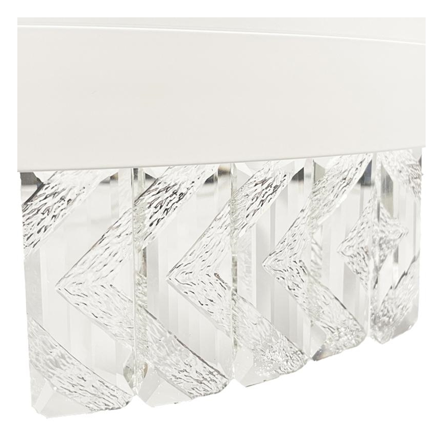 LED Aptumšojama kristāls lustra ar auklu LED/90W/230V 3000-6500K balta + tālvadības pults