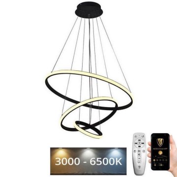 LED Aptumšojama lustra ar auklu LED/90W/230V 3000-6500K d. 60 cm + tālvadības pults