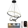LED Aptumšojama lustra ar auklu LED/90W/230V 3000-6500K d. 60 cm + tālvadības pults