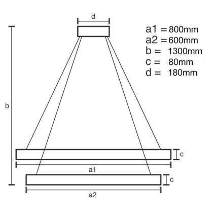 LED Aptumšojama kristāla lustra ar auklu LED/90W/230V 3000-6500K spīdīgi hromēts + tālvadības pults