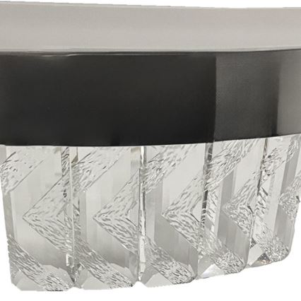 LED Aptumšojama kristāla lustra ar auklu LED/90W/230V 3000-6500K spīdīgi hromēts + tālvadības pults