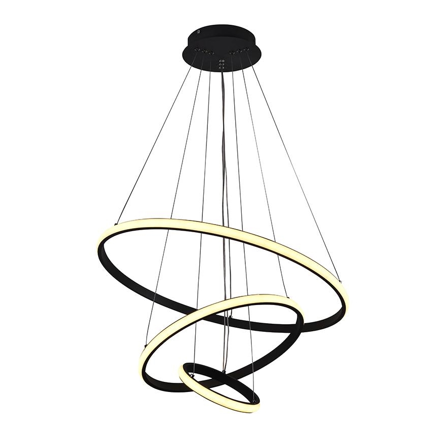 LED Aptumšojama lustra ar auklu LED/90W/230V 3000-6500K d. 60 cm + tālvadības pults