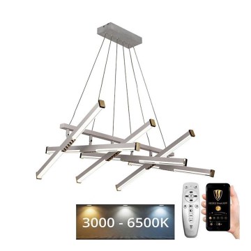 LED Aptumšojama lustra ar auklu LED/90W/230V 3000-6500K + tālvadības pults