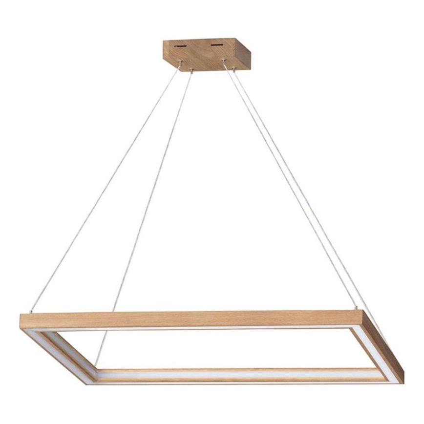 LED Aptumšojama lustra ar auklu LEGNO 2xLED/33W/230V ozols