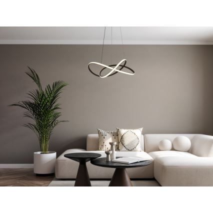 Regulējama LED lustra uz troses LED/85W/230V 3000-6500K Ø 60 cm + tālvadības pults