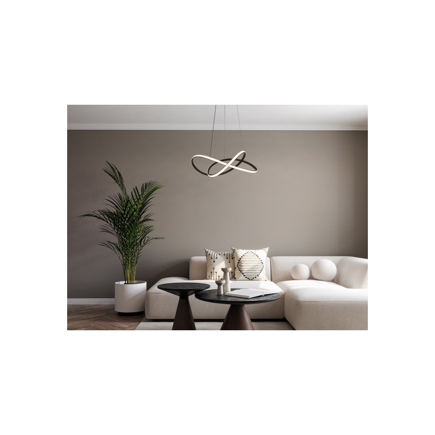 Regulējama LED lustra uz troses LED/85W/230V 3000-6500K Ø 60 cm + tālvadības pults