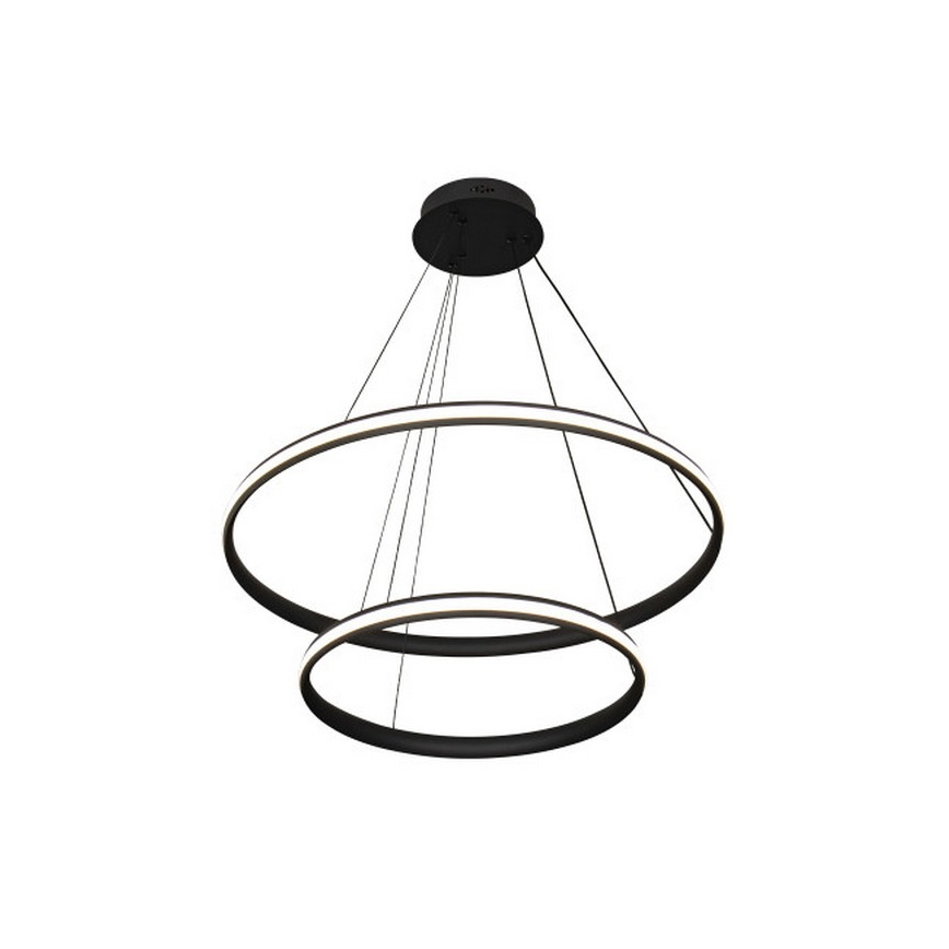 LED lustra ar regulējamu spilgtumu uz troses LED/90W/230V 3000-6500K Ø 60 cm + tālvadības pults