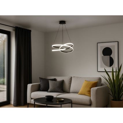 Aptumšojama LED lustra uz troses LED/90W/230V 3000-6500K Ø 47 cm + tālvadības pults
