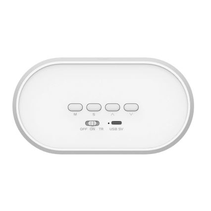 LED Aptumšojama nakts lampiņa ar modinātāju BUNNY LED/1,2W/5V 3000K