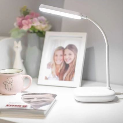 LED Aptumšojama pielāgojama galda lampa LED/12W/230V 3000K/4000K/6500K balta