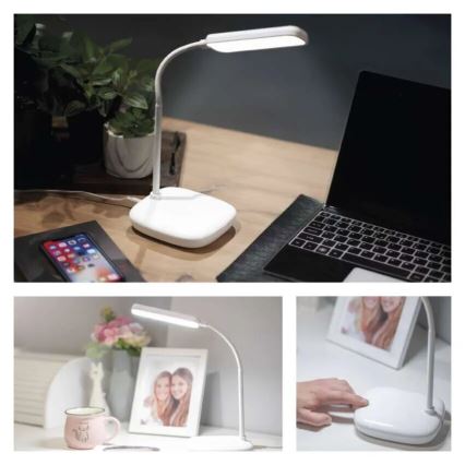 LED Aptumšojama pielāgojama galda lampa LED/12W/230V 3000K/4000K/6500K balta