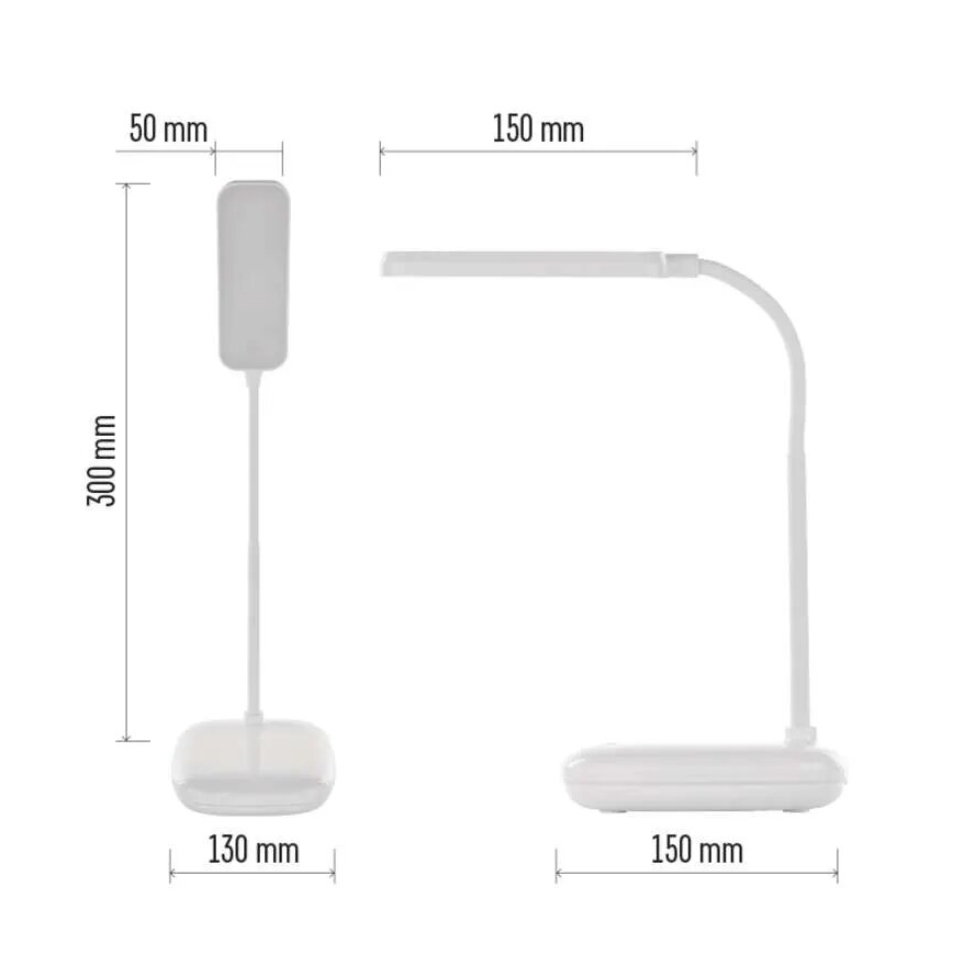 LED Aptumšojama pielāgojama galda lampa LED/12W/230V 3000K/4000K/6500K balta