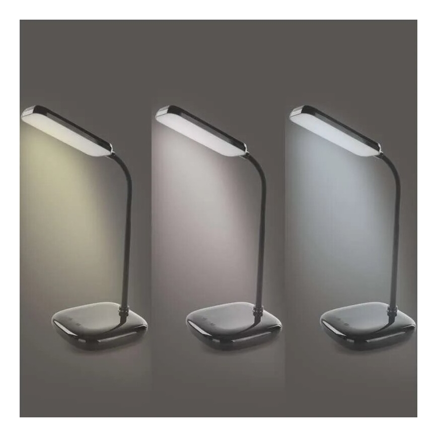 LED Aptumšojama pielāgojama galda lampa LED/12W/230V 3000K/4000K/6500K melna