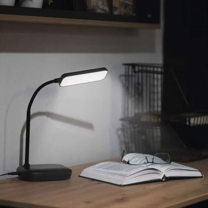 LED Aptumšojama pielāgojama galda lampa LED/12W/230V 3000K/4000K/6500K melna