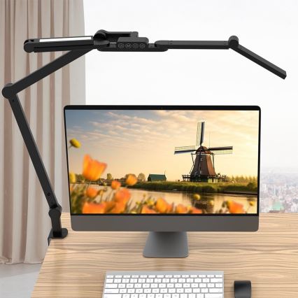 LED Aptumšojama skārienvadāma pielāgojama galda lampa POINTIQ LED/24W/230V 3000-6500K CRI 92 melna