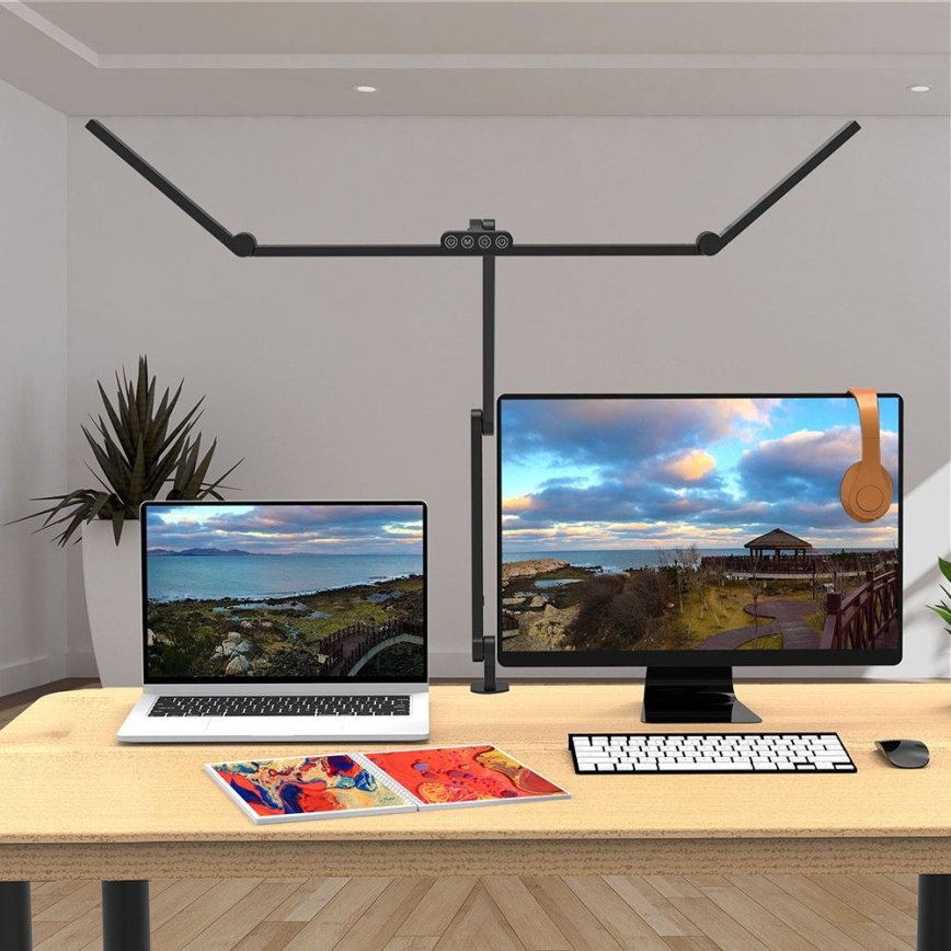 LED Aptumšojama skārienvadāma pielāgojama galda lampa POINTIQ LED/36W/230V 3000-6500K CRI 92 melna