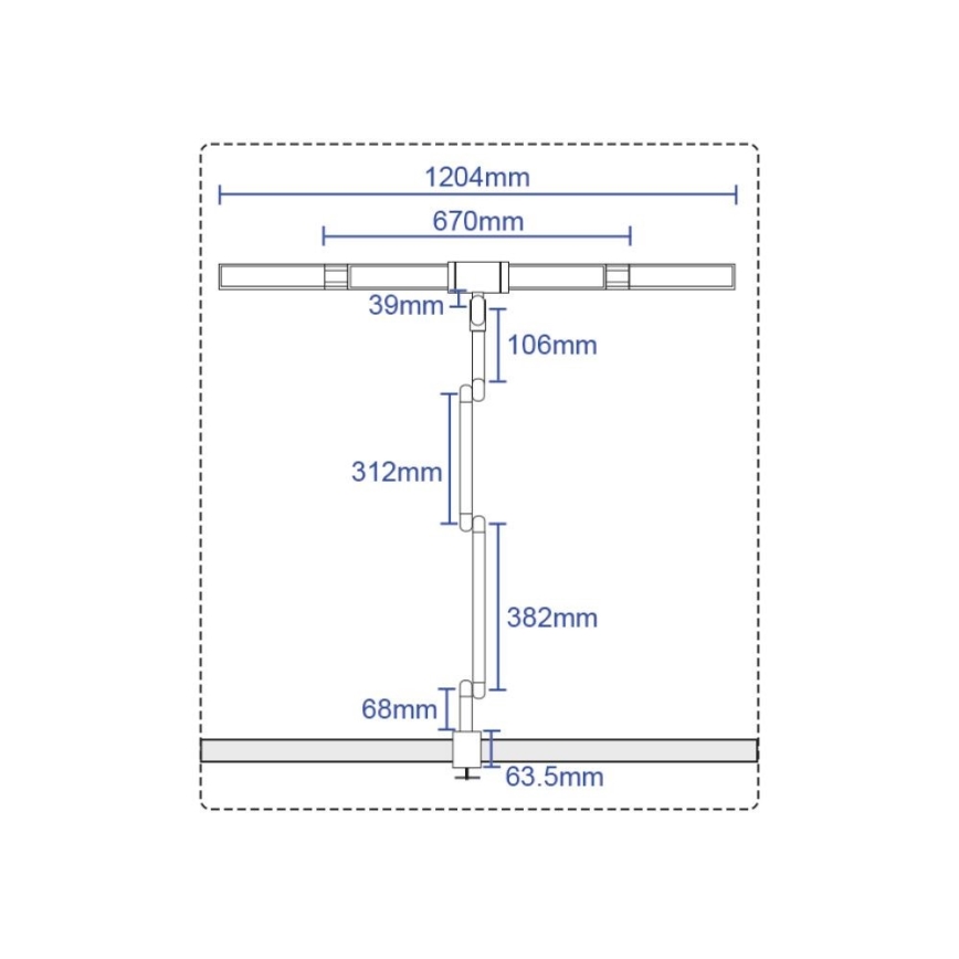 LED Aptumšojama skārienvadāma pielāgojama galda lampa POINTIQ LED/36W/230V 3000-6500K CRI 92 melna