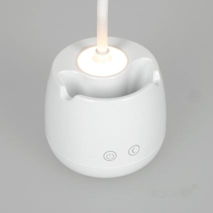 LED Aptumšojama pielāgojama uzlādējams galda lampa LUSIA LED/5W/5V 3000/4000K 1200 mAh balta