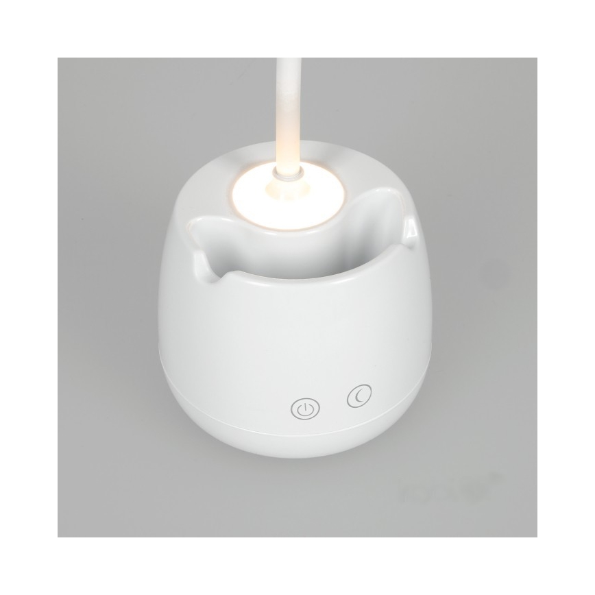 LED Aptumšojama pielāgojama uzlādējams galda lampa LUSIA LED/5W/5V 3000/4000K 1200 mAh balta