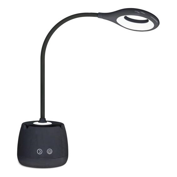 LED Aptumšojama pielāgojama uzlādējams galda lampa LUSIA LED/5W/5V 3000/4000K 1200 mAh melna