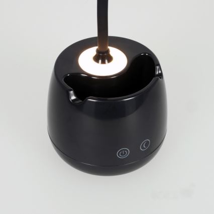 LED Aptumšojama pielāgojama uzlādējams galda lampa LUSIA LED/5W/5V 3000/4000K 1200 mAh melna