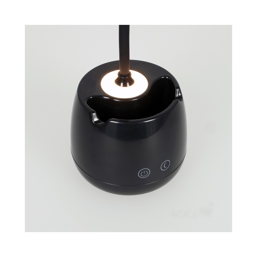 LED Aptumšojama pielāgojama uzlādējams galda lampa LUSIA LED/5W/5V 3000/4000K 1200 mAh melna