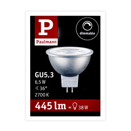 LED aptumšojama prožektora spuldze GU5,3/6,5W/12V 2700K - Paulmann 28759