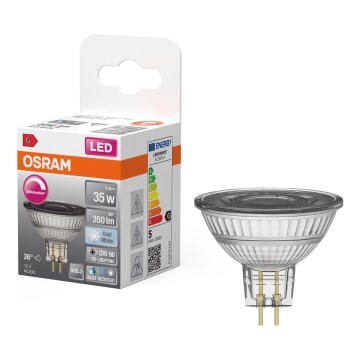LED aptumšojama reflektora spuldze MR16 GU5,3/5W/12V 4000K 36° CRI 90 - Osram