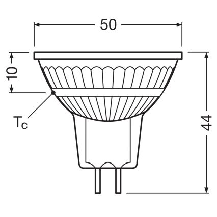 LED aptumšojama reflektora spuldze MR16 GU5,3/5W/12V 4000K 36° CRI 90 - Osram