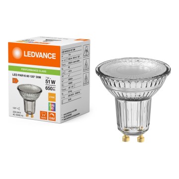 LED aptumšojama reflektora spuldze PAR16 GU10/7W/230V 2700K 120° CRI 90 - Ledvance