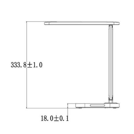 LED Aptumšojama sārienjutīga galda lampa ar USB savienotāju KIARA LED/7W/230V balta