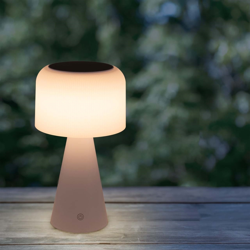 LED Aptumšojama saules enerģijas skārienvadāma galda lampa LIMA LED/3,7V 1800 mAh 3000/4000/5000K IP44 balta
