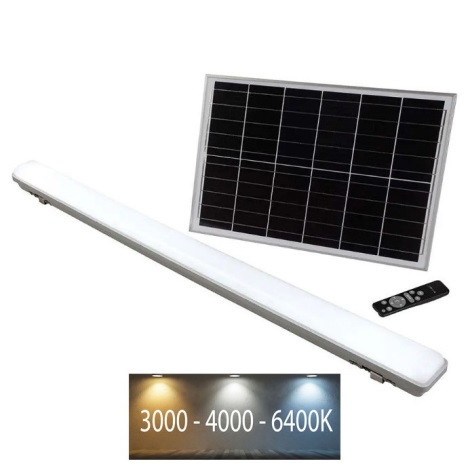 LED Aptumšojama saules enerģijas heavy-duty lampa ar sensoru LED/25W/230V 3000K/4000K/6400K IP65 + tālvadības pults