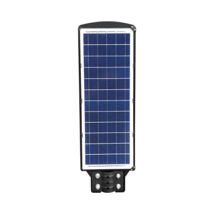 LED Aptumšojama saules enerģijas ielu lampa ar kustības un krēslas sensoru LED/12W/3,2V 6000K IP65 10000 mAh melna + tālvadības pults