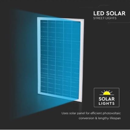 LED Aptumšojama saules enerģijas iela lampa LED/50W/6,4V 4000K IP65 50000 mAh + tālvadības pults