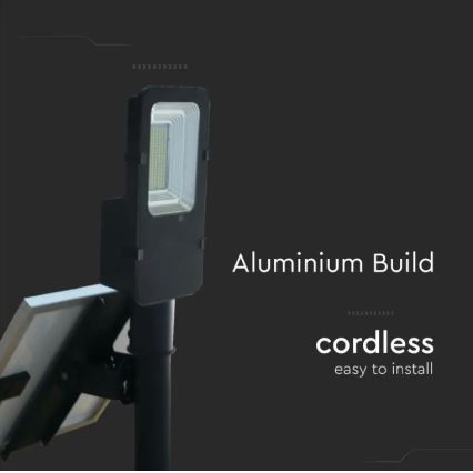 LED Aptumšojama saules enerģijas iela lampa LED/50W/6,4V 4000K IP65 50000 mAh + tālvadības pults