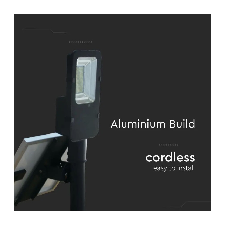 LED Aptumšojama saules enerģijas iela lampa LED/50W/6,4V 4000K IP65 50000 mAh + tālvadības pults